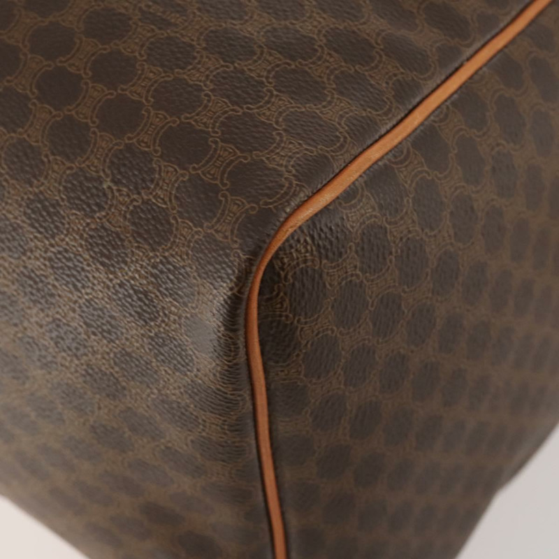 【日本直送】CELINE Macadam帆布波士頓包 PVC皮革 兩用 棕色金色 正品 LNZ024V-15