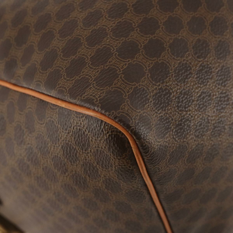 【日本直送】CELINE Macadam帆布波士頓包 PVC皮革 兩用 棕色金色 正品 LNZ024V-16