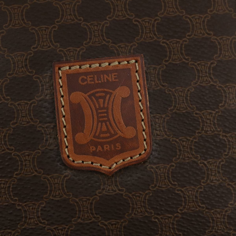 【日本直送】CELINE Macadam帆布波士頓包 PVC皮革 兩用 棕色金色 正品 LNZ024V-18