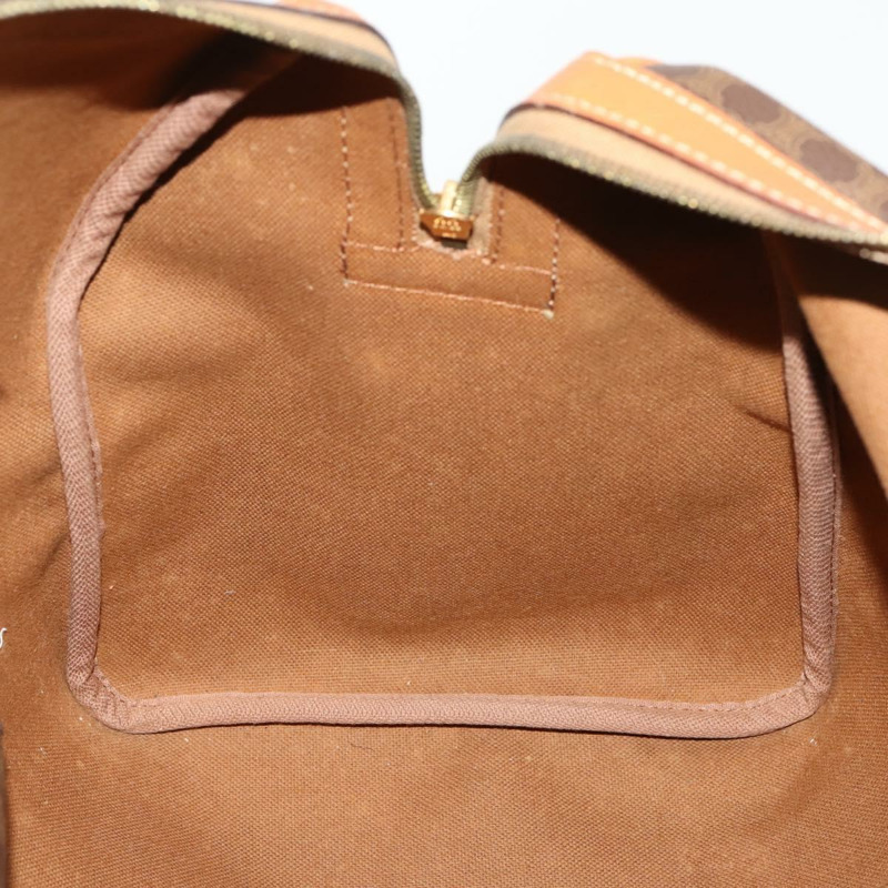 【日本直送】CELINE Macadam帆布波士頓包 PVC皮革 兩用 棕色金色 正品 LNZ024V-20