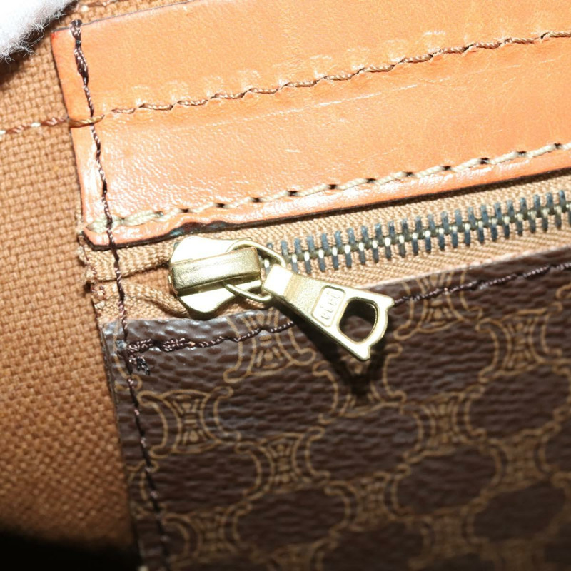 【日本直送】CELINE Macadam帆布波士頓包 PVC皮革 兩用 棕色金色 正品 LNZ024V-22