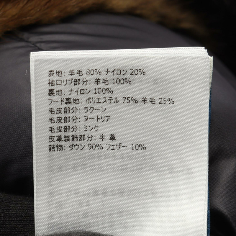 MONCLER MINAOUET 羽絨外套 F20911C52701 羊毛貂皮/貉子皮/海狸鼠皮 海軍藍 二手 男款-4