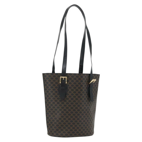 CELINE Macadam帆布托特包 PVC黑色金色正品 am10963V