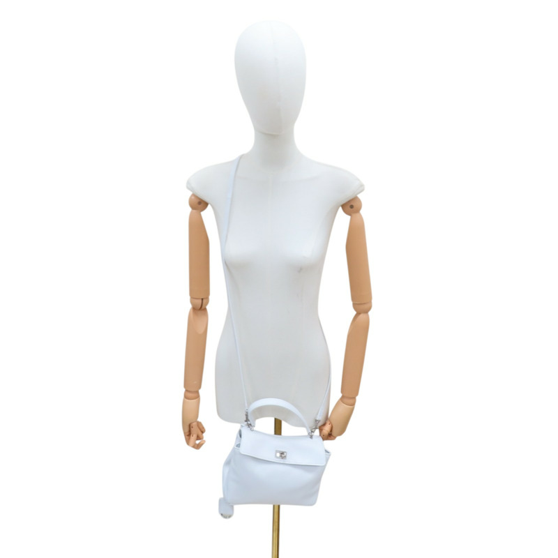 白色 牛皮 Rodeo MINI 肩背包 795456【Balenciaga 巴黎世家】 795456-12