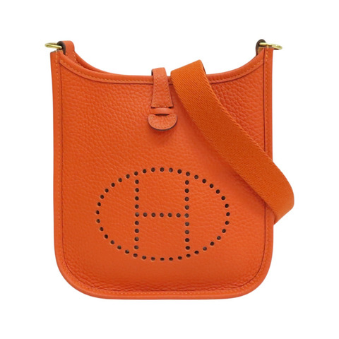 罌粟橙 Togo牛皮  Mini evelyne 肩背包 B刻 H069426CC【HERMES 愛馬仕】 H069426CC