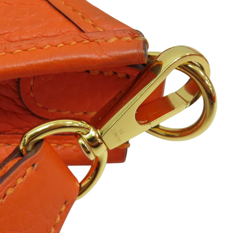 罌粟橙 Togo牛皮 Mini evelyne 肩背包 B刻 H069426CC【HERMES 愛馬仕】 H069426CC-12