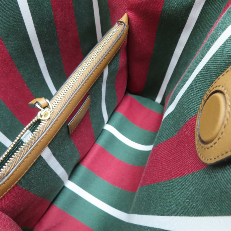 棕色 帆布 GG Emblem bucket bag 肩背包 815103【GUCCI 古馳】 815103-4