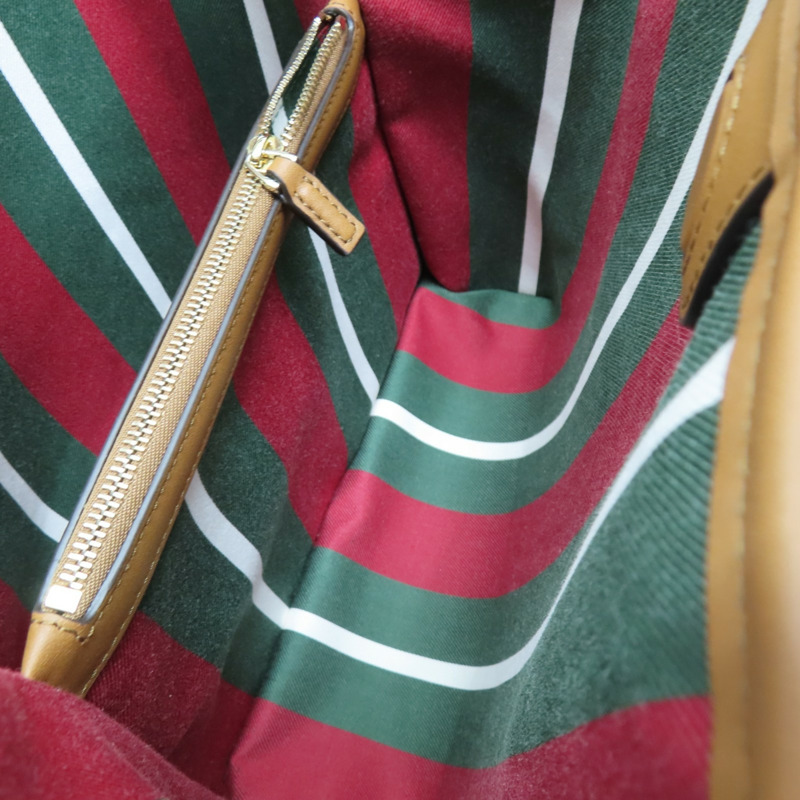 棕色 帆布 GG Emblem bucket bag 肩背包 815103【GUCCI 古馳】 815103-5