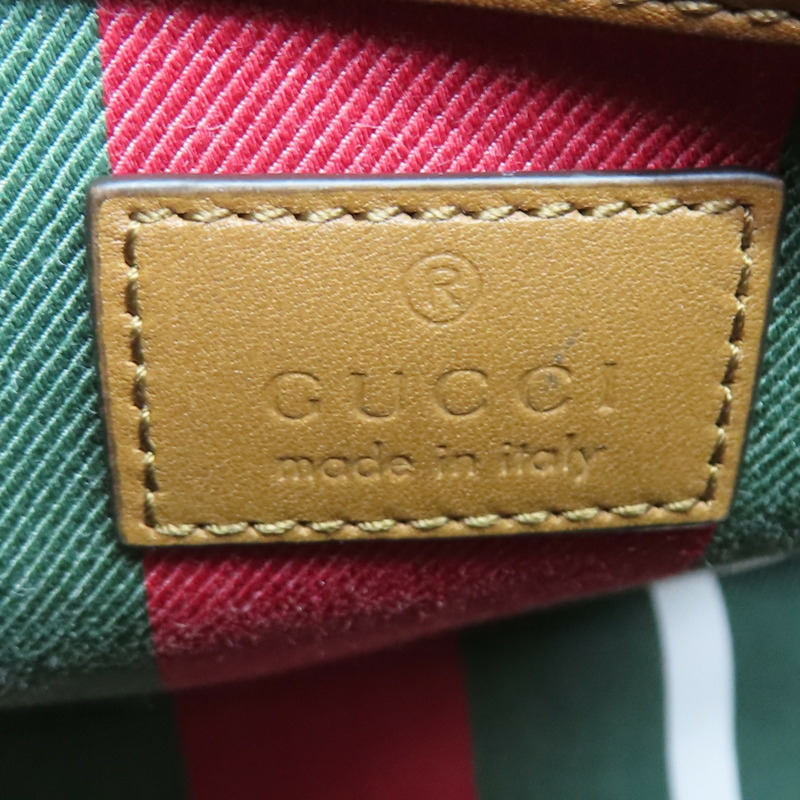 棕色 帆布 GG Emblem bucket bag 肩背包 815103【GUCCI 古馳】 815103-7