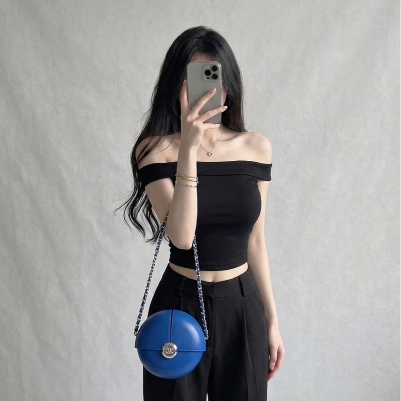 Chanel 限量晚宴包 藍精靈 22開 尺寸18*18*5-0