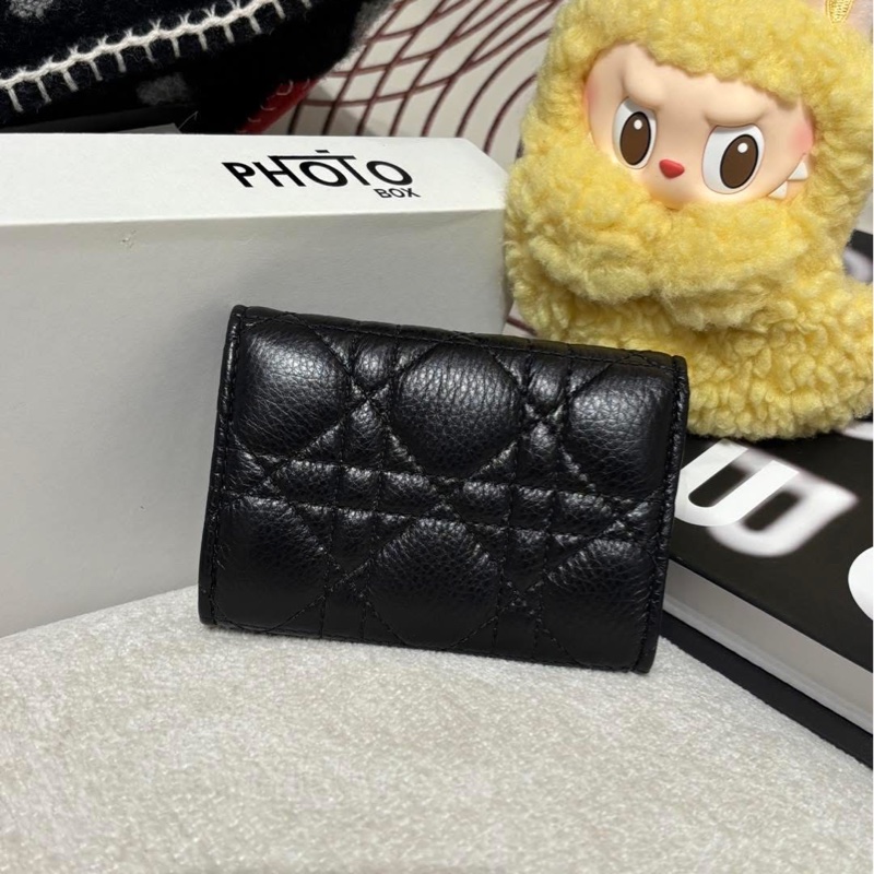 Dior Caro Glycine Wallet Black Supple Cannage Calfskin-2