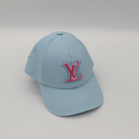 羽葤公益商品♥️ Louis Vuitton 路易威登 Remix 刺繡標誌 粉色 天空藍色 白色 棉質 棒球帽