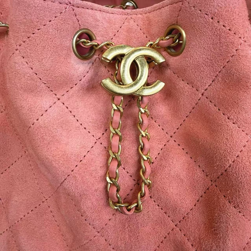 Full set全套有正單‼️Chanel 25bag小號麂皮粉色-4