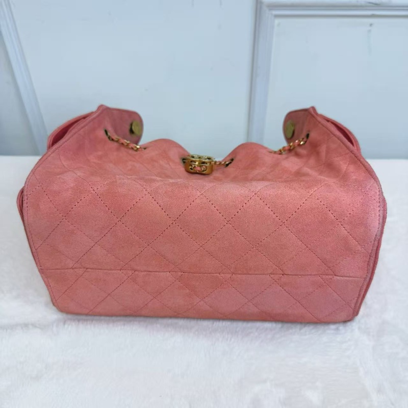 Full set全套有正單‼️Chanel 25bag小號麂皮粉色-6