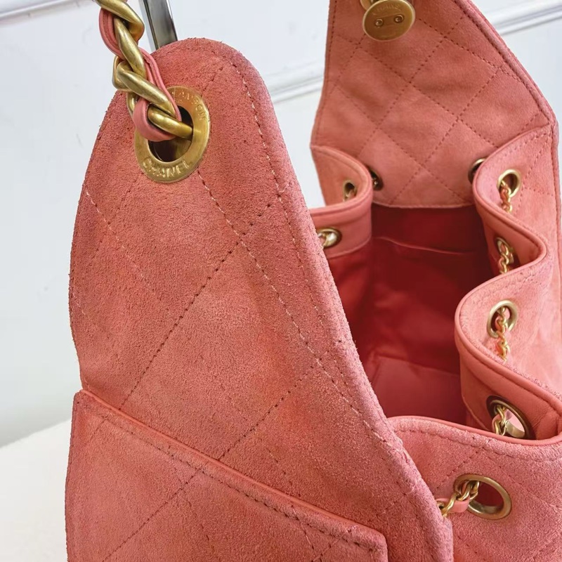 Full set全套有正單‼️Chanel 25bag小號麂皮粉色-8