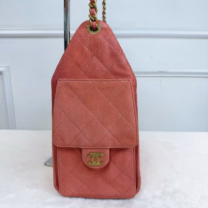 Full set全套有正單‼️Chanel 25bag小號麂皮粉色-9