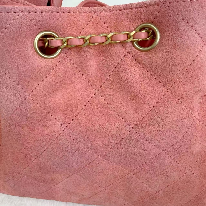 Full set全套有正單‼️Chanel 25bag小號麂皮粉色-12