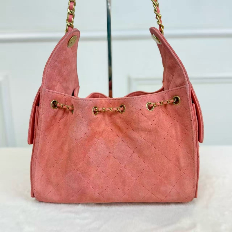 Full set全套有正單‼️Chanel 25bag小號麂皮粉色-13