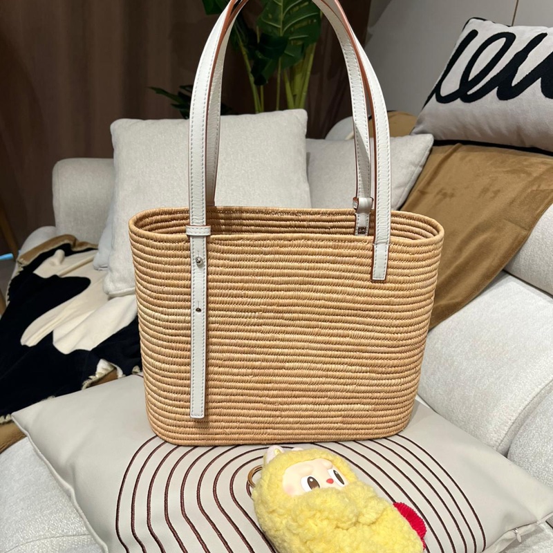 Loewe Raffia Squate Tote Bag-2