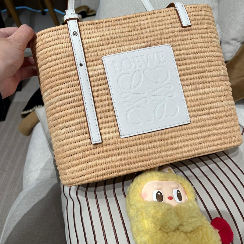 Loewe Raffia Squate Tote Bag-3