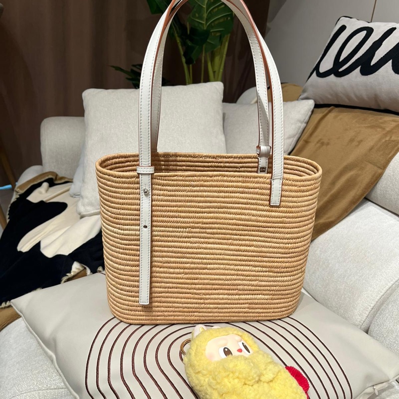 Loewe Raffia Squate Tote Bag-4