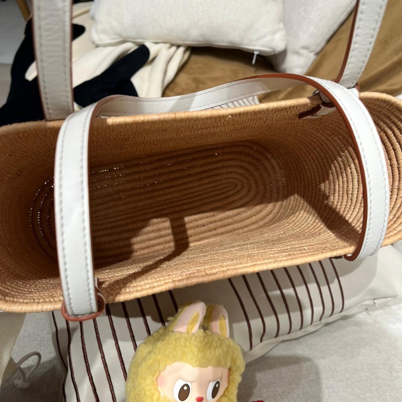 Loewe Raffia Squate Tote Bag-5