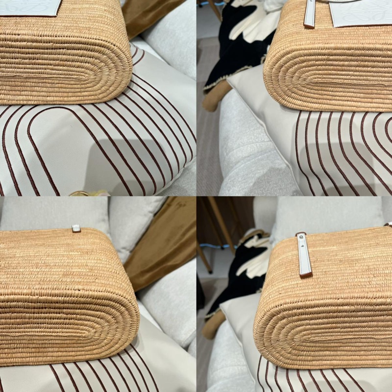 Loewe Raffia Squate Tote Bag-6