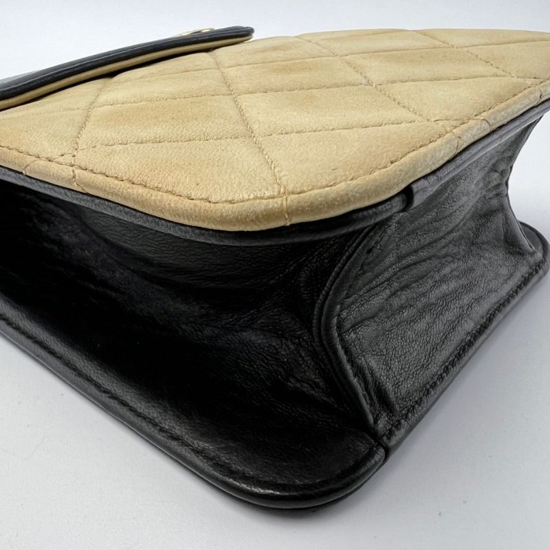 Chanel 中古拼色菱格腰包-12