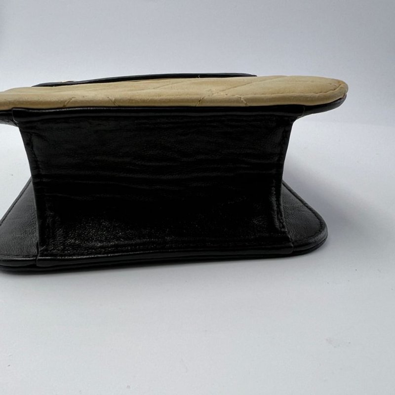 Chanel 中古拼色菱格腰包-15