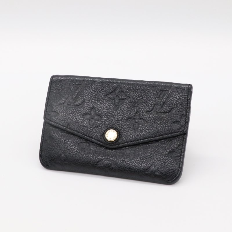 Louis Vuitton 路易威登 Empreinte 黑色 壓紋皮革 鑰匙零錢包-1