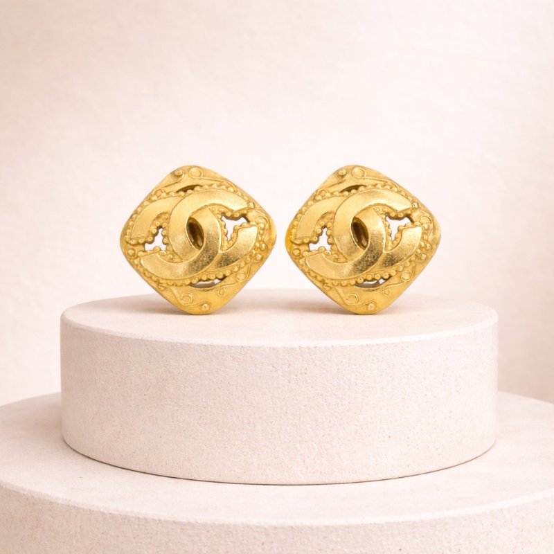 Chanel 香奈兒 雙C CC Logo 耳環-0