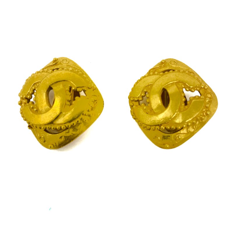 Chanel 香奈兒 雙C CC Logo 耳環-1