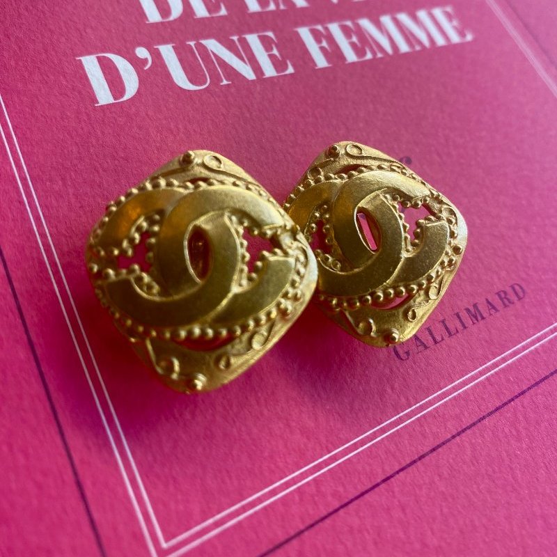 Chanel 香奈兒 雙C CC Logo 耳環-2