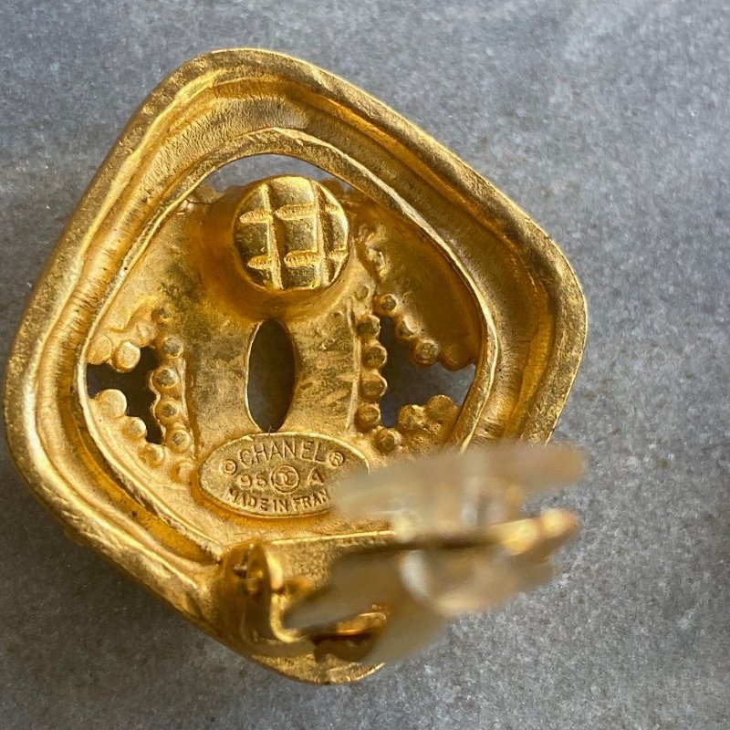 Chanel 香奈兒 雙C CC Logo 耳環-5