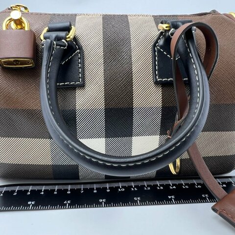 Burberry 格紋迷你波士頓包