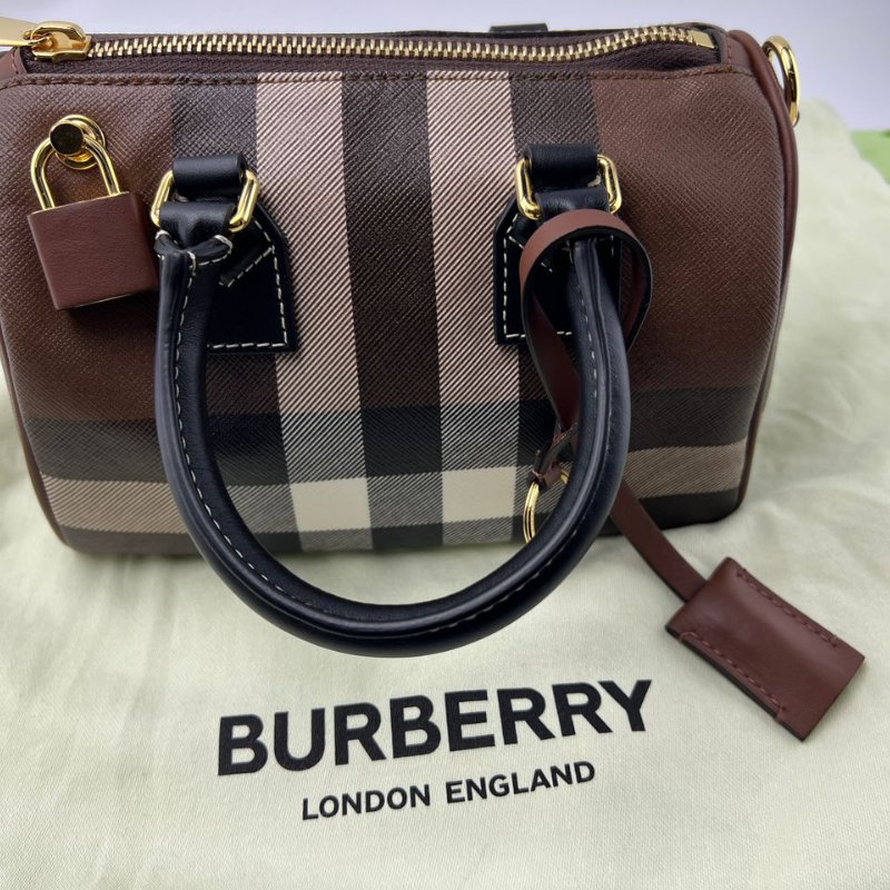 Burberry 格紋迷你波士頓包-3