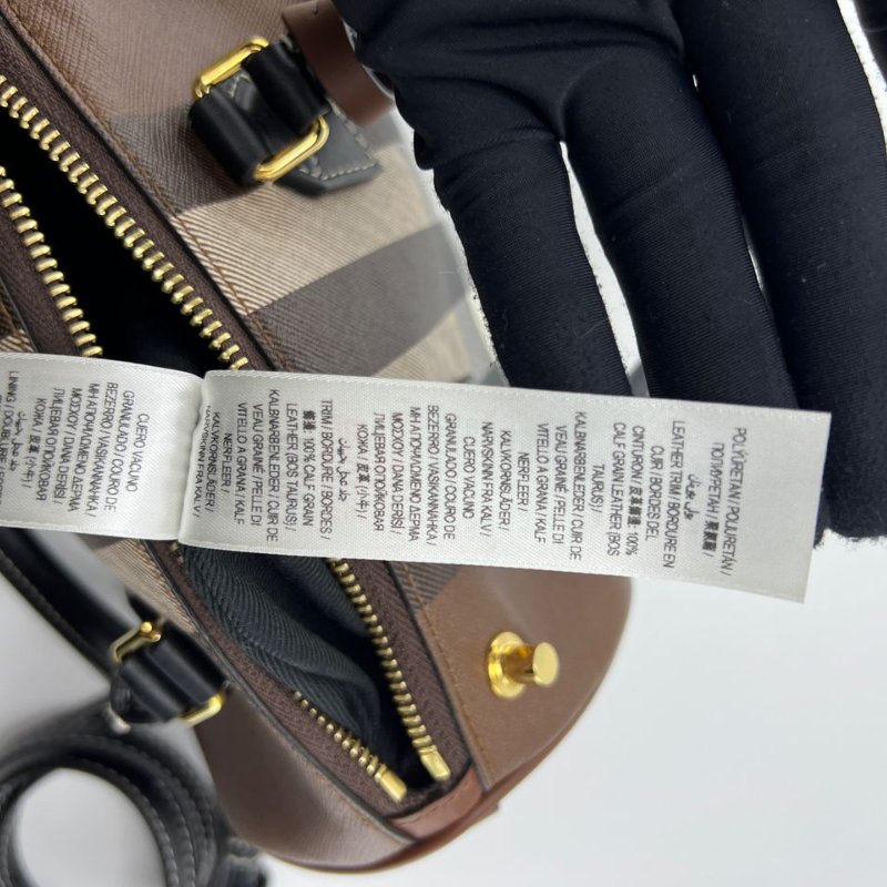 Burberry 格紋迷你波士頓包-4