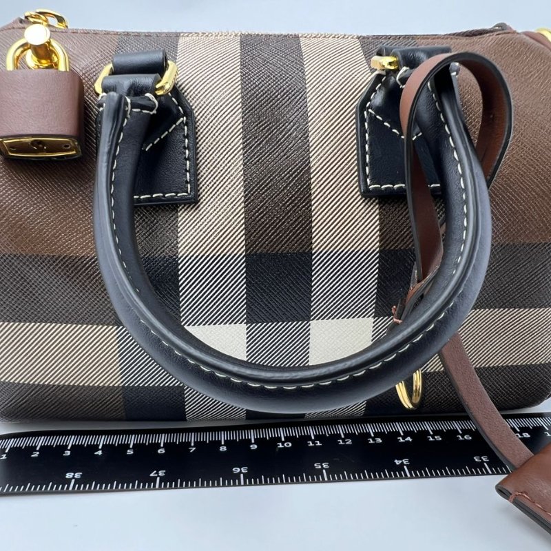 Burberry 格紋迷你波士頓包-7