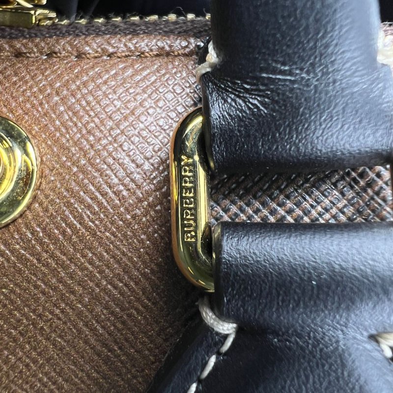 Burberry 格紋迷你波士頓包-15