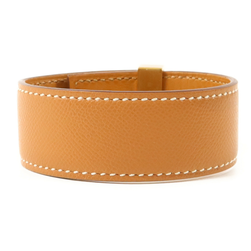 HERMES Epsom皮革CDC 24金扣手鐲Gold-1