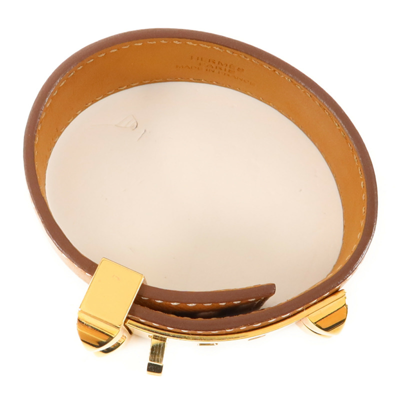 HERMES Epsom皮革CDC 24金扣手鐲Gold-3