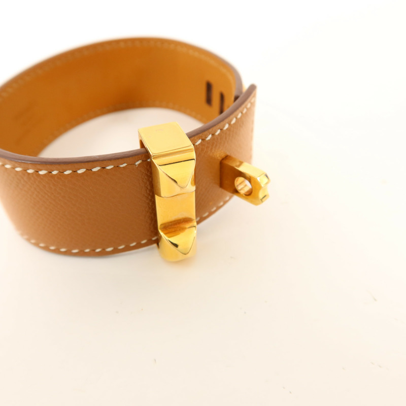 HERMES Epsom皮革CDC 24金扣手鐲Gold-6