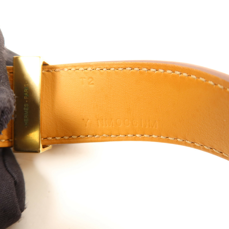 HERMES Epsom皮革CDC 24金扣手鐲Gold-8