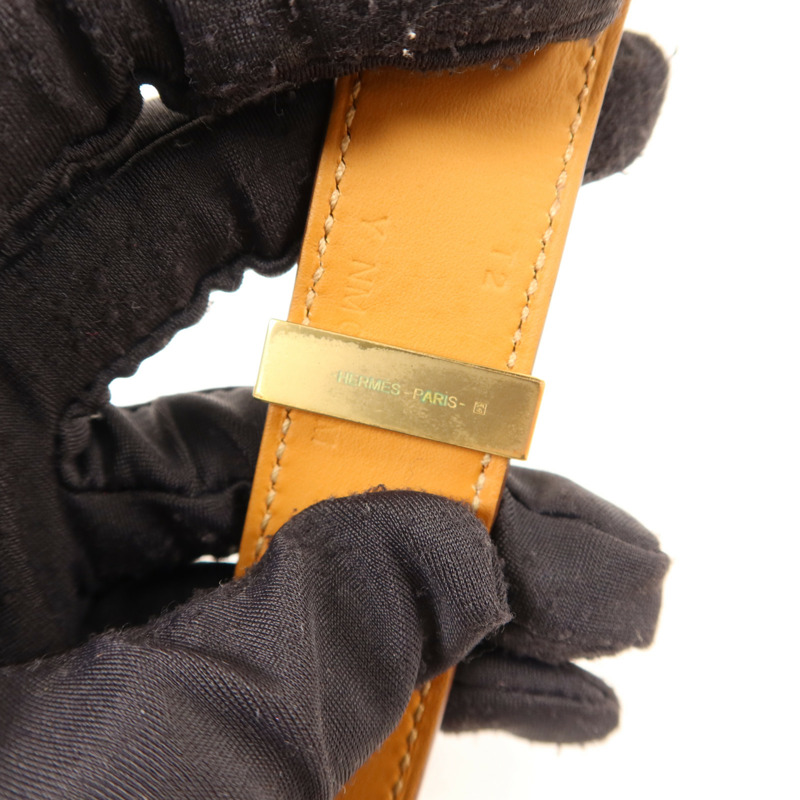 HERMES Epsom皮革CDC 24金扣手鐲Gold-9