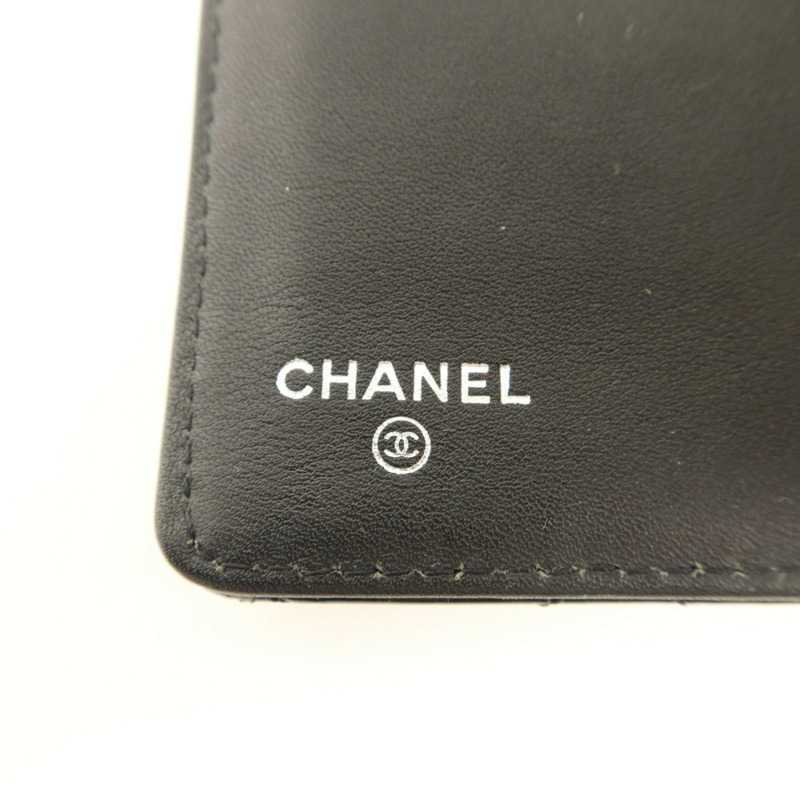 CHANEL 漆皮皮革Long Bifold Wallet銀扣長錢包-6
