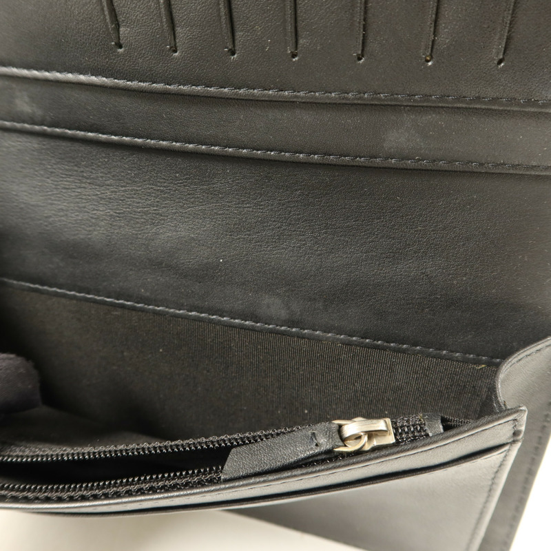 CHANEL 漆皮皮革Long Bifold Wallet銀扣長錢包-15