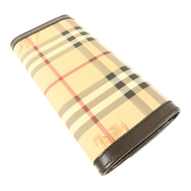 BURBERRY 塗層帆布Long Wallet金扣長錢包-3