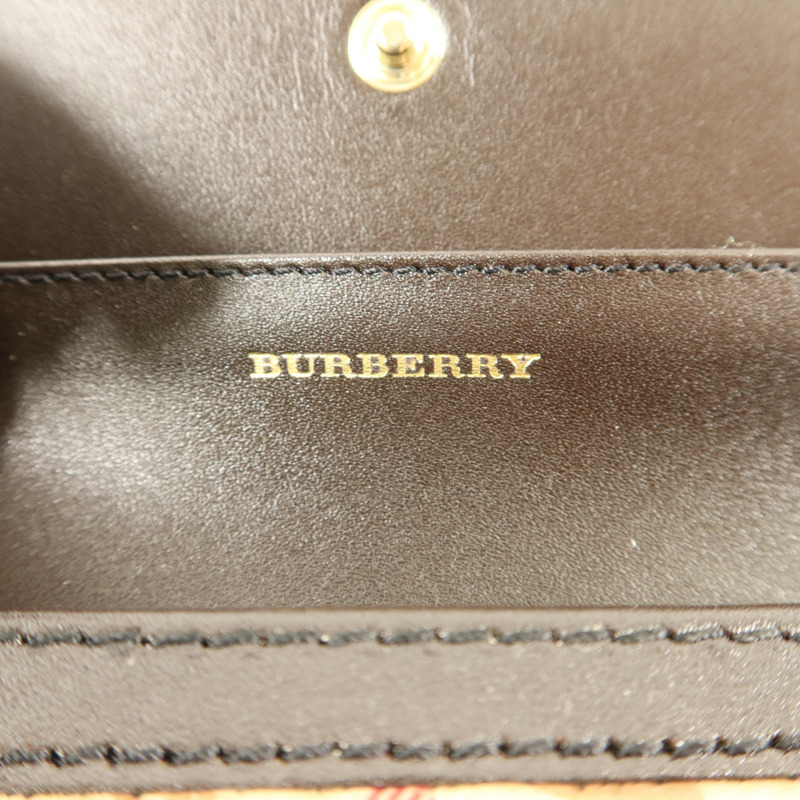 BURBERRY 塗層帆布Long Wallet金扣長錢包-6