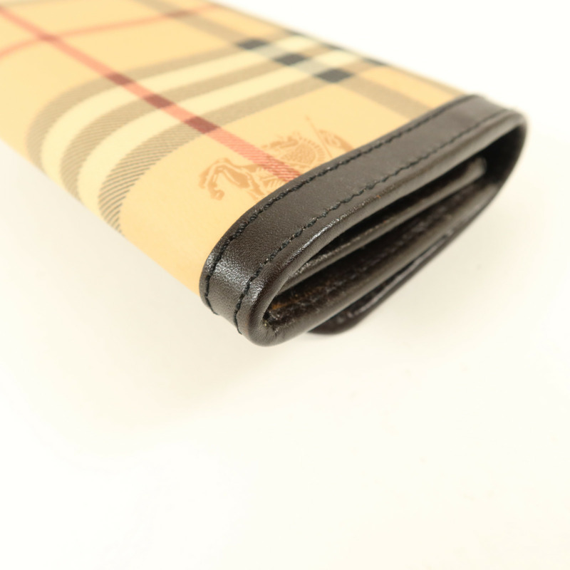 BURBERRY 塗層帆布Long Wallet金扣長錢包-11