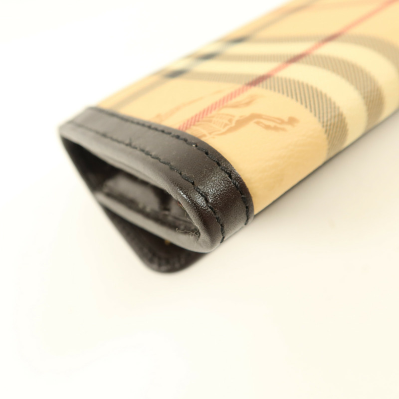 BURBERRY 塗層帆布Long Wallet金扣長錢包-12